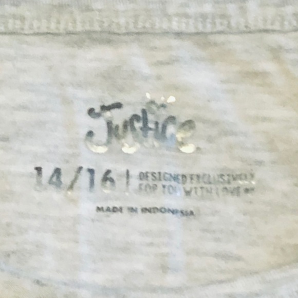 Justice Girls Unicorn Shirt - Picture 2 of 2